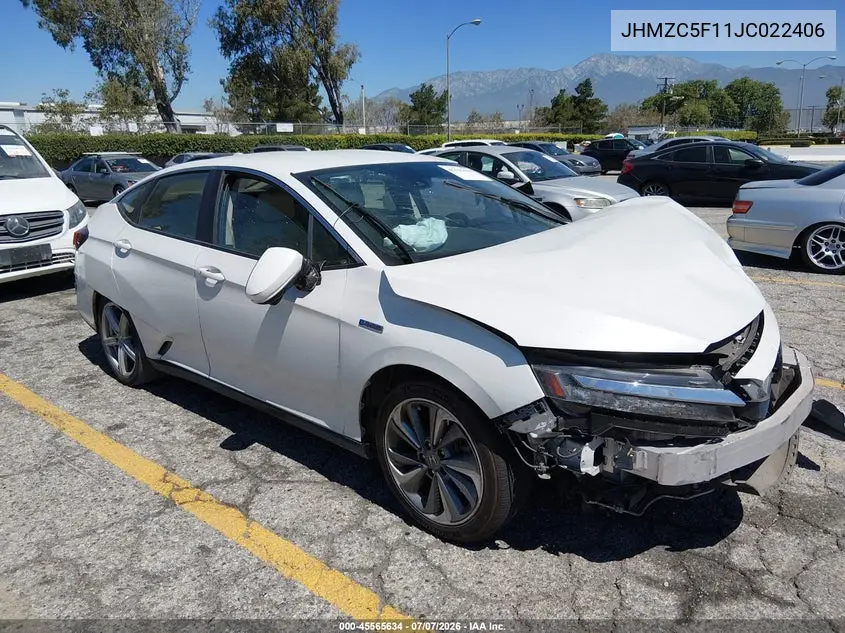 2018 Honda Clarity Plug-In Hybrid VIN: JHMZC5F11JC022406 Lot: 45565634