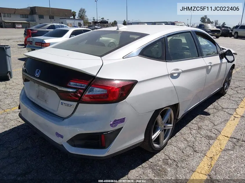 2018 Honda Clarity Plug-In Hybrid VIN: JHMZC5F11JC022406 Lot: 45565634