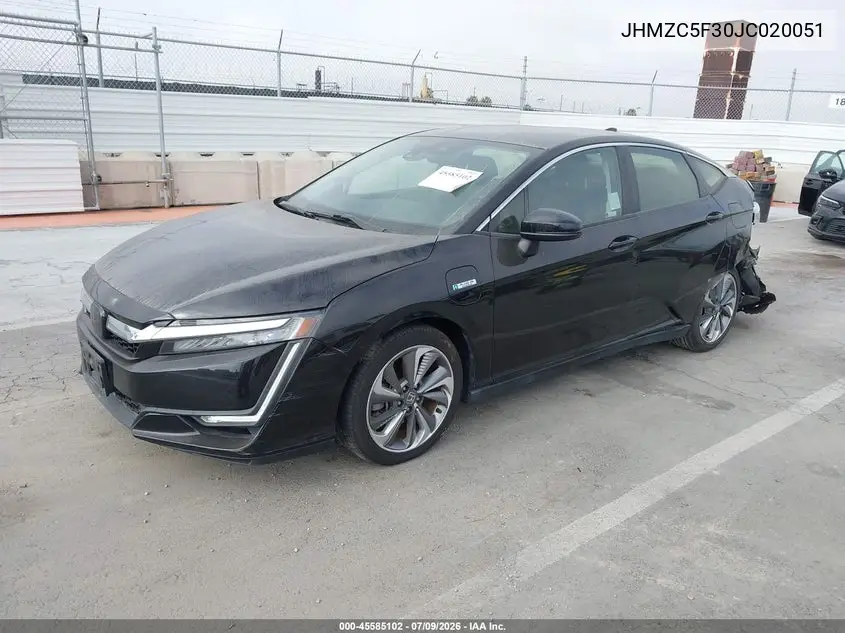 2018 Honda Clarity Plug-In Hybrid Touring VIN: JHMZC5F30JC020051 Lot: 45585102