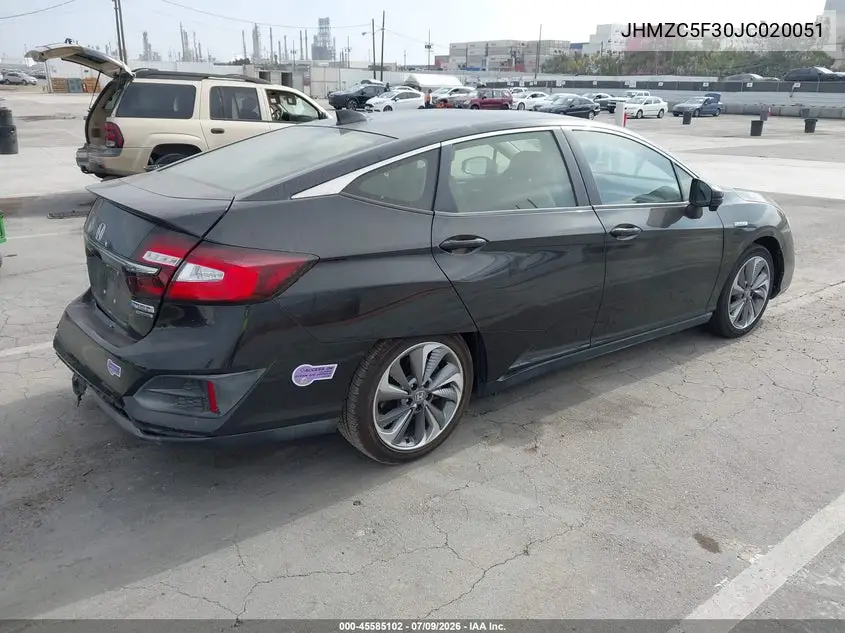 2018 Honda Clarity Plug-In Hybrid Touring VIN: JHMZC5F30JC020051 Lot: 45585102