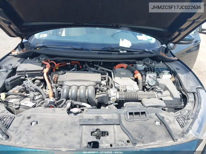 2018 Honda Clarity Plug-In Hybrid VIN: JHMZC5F17JC022636 Lot: 45599311