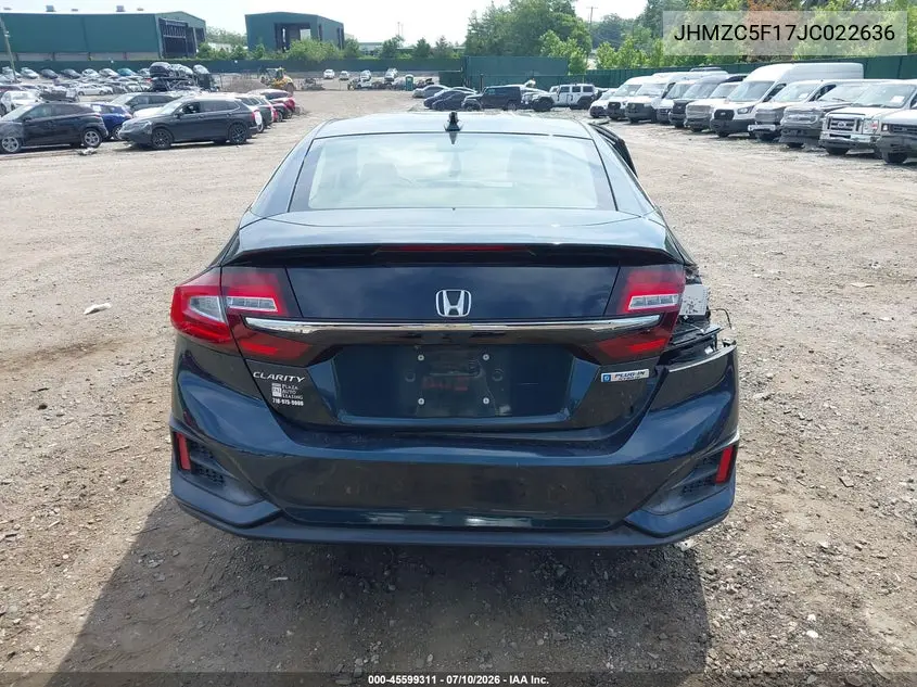 2018 Honda Clarity Plug-In Hybrid VIN: JHMZC5F17JC022636 Lot: 45599311