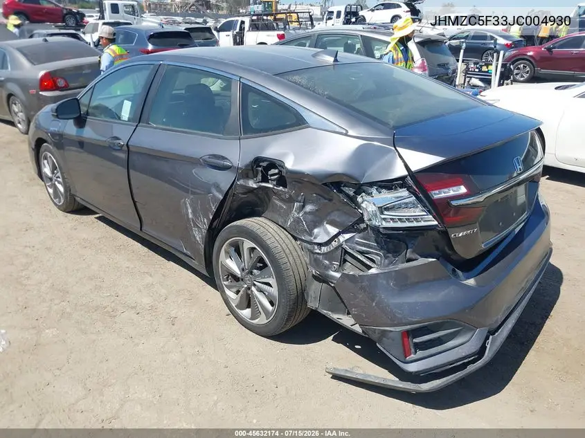 2018 Honda Clarity Plug-In Hybrid Touring VIN: JHMZC5F33JC004930 Lot: 45632174