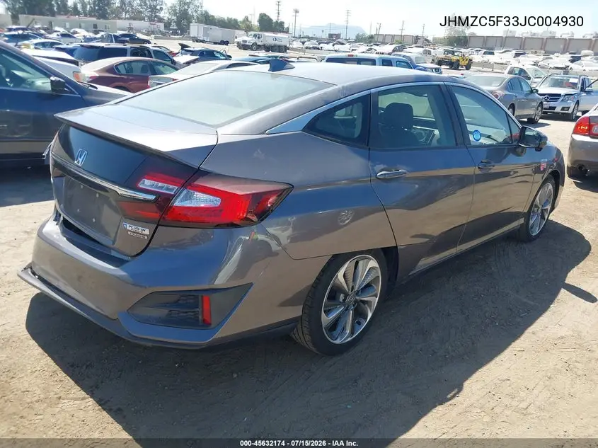 2018 Honda Clarity Plug-In Hybrid Touring VIN: JHMZC5F33JC004930 Lot: 45632174