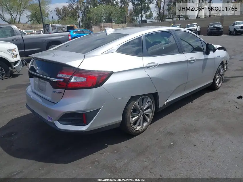 2019 Honda Clarity Plug-In Hybrid VIN: JHMZC5F15KC001768 Lot: 44959435