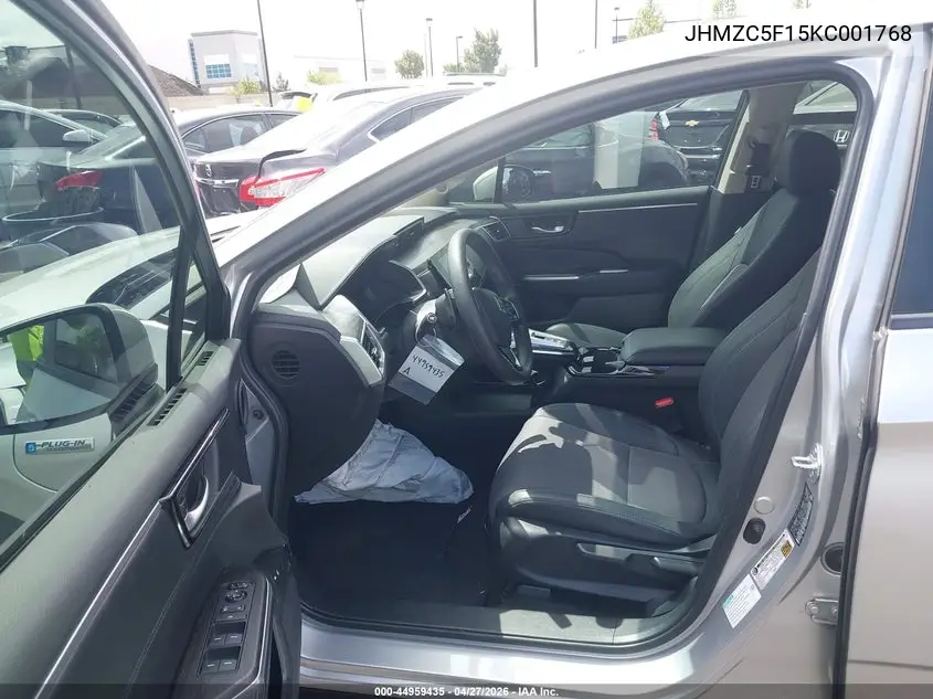 2019 Honda Clarity Plug-In Hybrid VIN: JHMZC5F15KC001768 Lot: 44959435