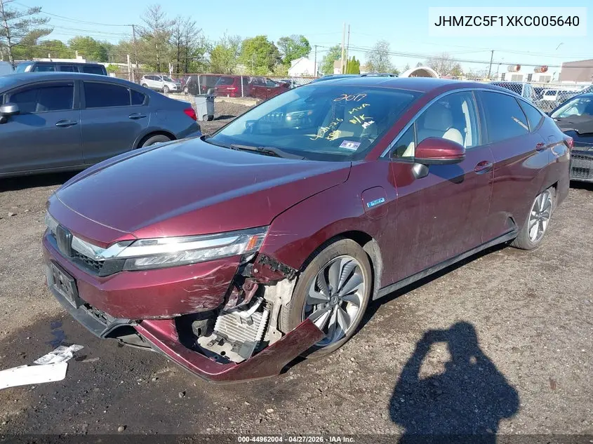 2019 Honda Clarity Plug-In Hybrid VIN: JHMZC5F1XKC005640 Lot: 44962004