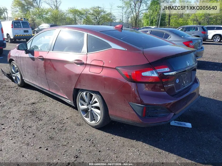 2019 Honda Clarity Plug-In Hybrid VIN: JHMZC5F1XKC005640 Lot: 44962004