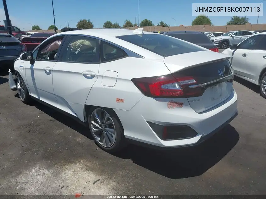 2019 Honda Clarity Plug-In Hybrid VIN: JHMZC5F18KC007113 Lot: 45161438