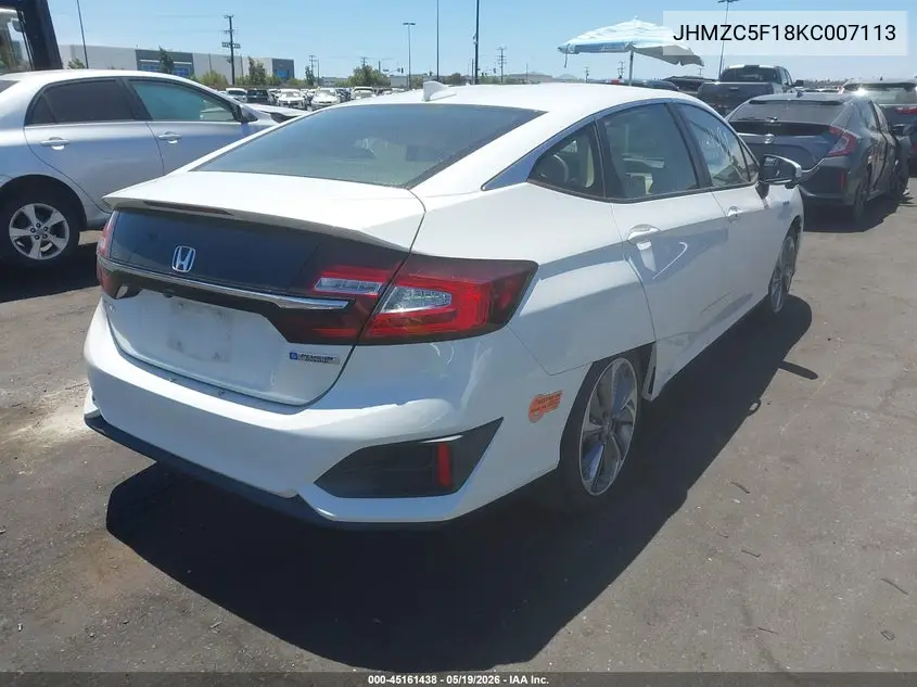 2019 Honda Clarity Plug-In Hybrid VIN: JHMZC5F18KC007113 Lot: 45161438