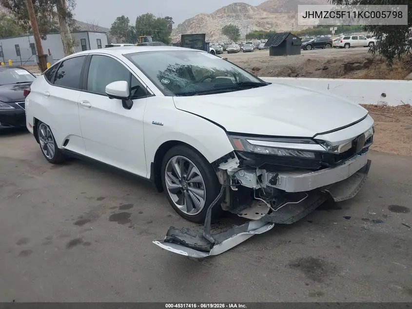 2019 Honda Clarity Plug-In Hybrid VIN: JHMZC5F11KC005798 Lot: 45317416