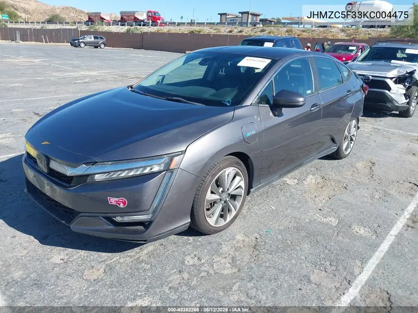 2019 Honda Clarity Plug-In Hybrid Touring VIN: JHMZC5F33KC004475 Lot: 45362266