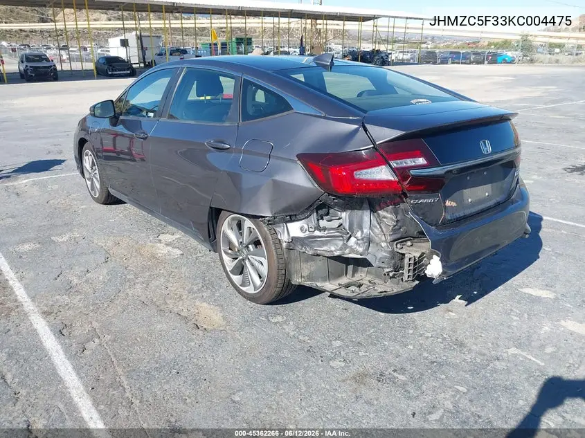 2019 Honda Clarity Plug-In Hybrid Touring VIN: JHMZC5F33KC004475 Lot: 45362266