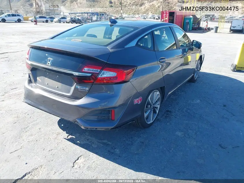 2019 Honda Clarity Plug-In Hybrid Touring VIN: JHMZC5F33KC004475 Lot: 45362266