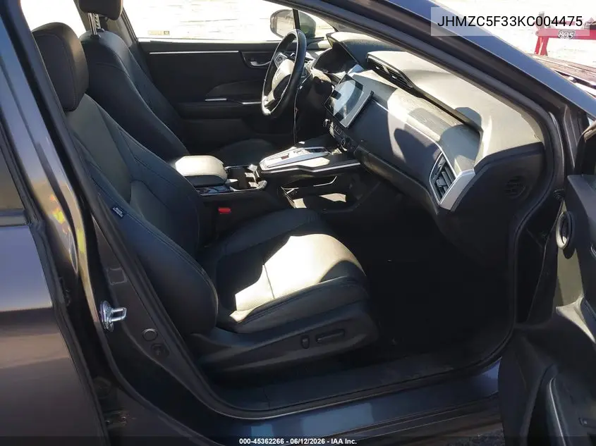 2019 Honda Clarity Plug-In Hybrid Touring VIN: JHMZC5F33KC004475 Lot: 45362266