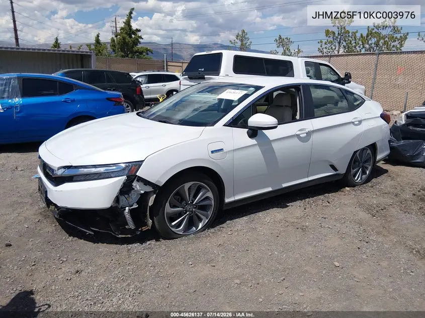 2019 Honda Clarity Plug-In Hybrid VIN: JHMZC5F10KC003976 Lot: 45626137