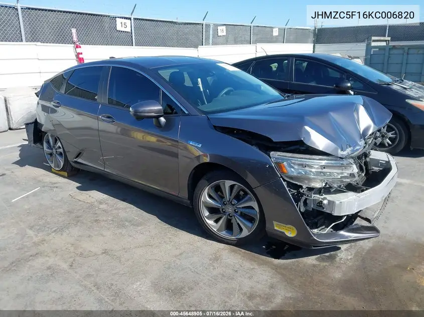 2019 Honda Clarity Plug-In Hybrid VIN: JHMZC5F16KC006820 Lot: 45648905
