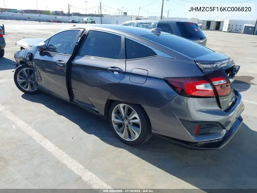 2019 Honda Clarity Plug-In Hybrid VIN: JHMZC5F16KC006820 Lot: 45648905