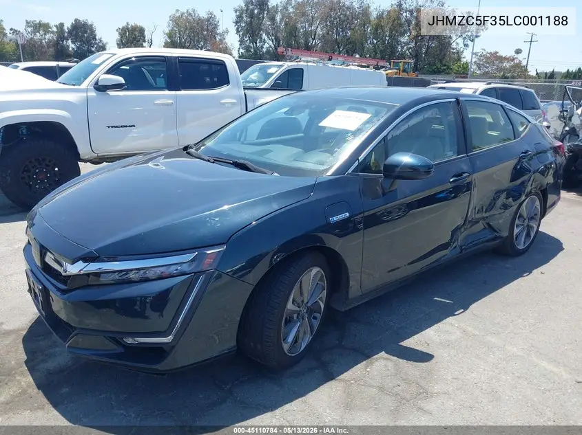 2020 Honda Clarity Plug-In Hybrid Touring VIN: JHMZC5F35LC001188 Lot: 45110784