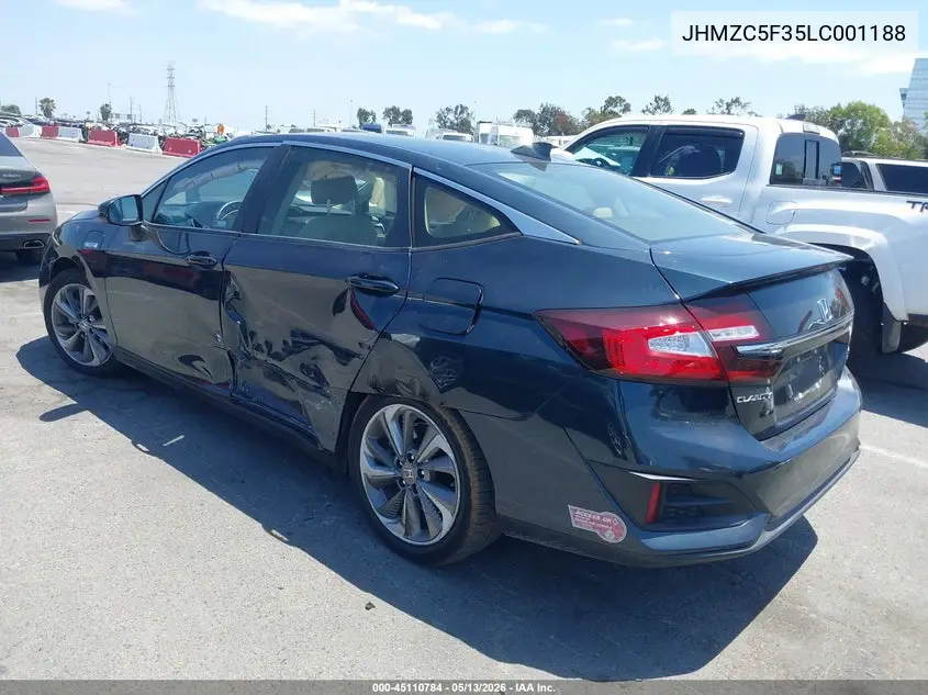 2020 Honda Clarity Plug-In Hybrid Touring VIN: JHMZC5F35LC001188 Lot: 45110784