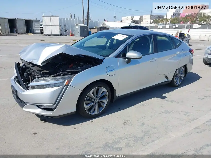 2020 Honda Clarity Plug-In Hybrid Touring VIN: JHMZC5F32LC001827 Lot: 45265091