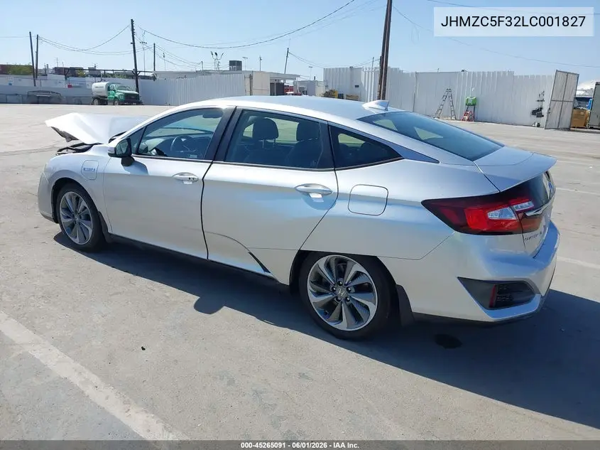 2020 Honda Clarity Plug-In Hybrid Touring VIN: JHMZC5F32LC001827 Lot: 45265091