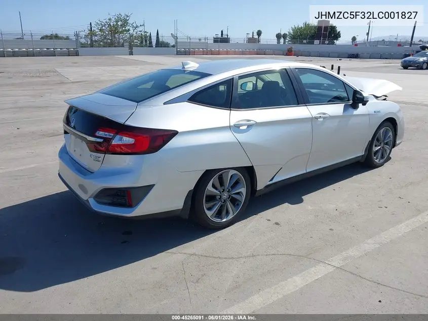 2020 Honda Clarity Plug-In Hybrid Touring VIN: JHMZC5F32LC001827 Lot: 45265091