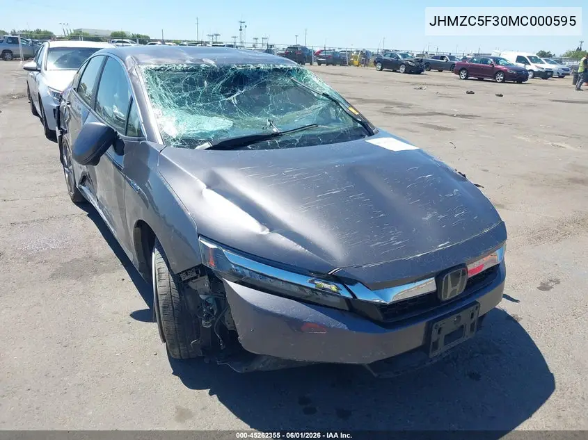 2021 Honda Clarity Plug-In Hybrid Touring VIN: JHMZC5F30MC000595 Lot: 45262355