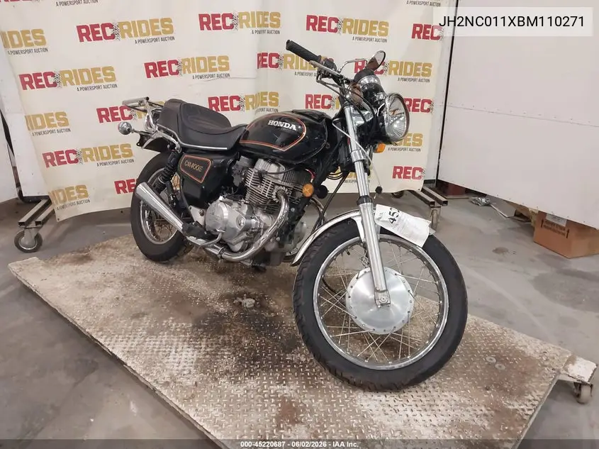 1981 Honda Cm400 E VIN: JH2NC011XBM110271 Lot: 45220687