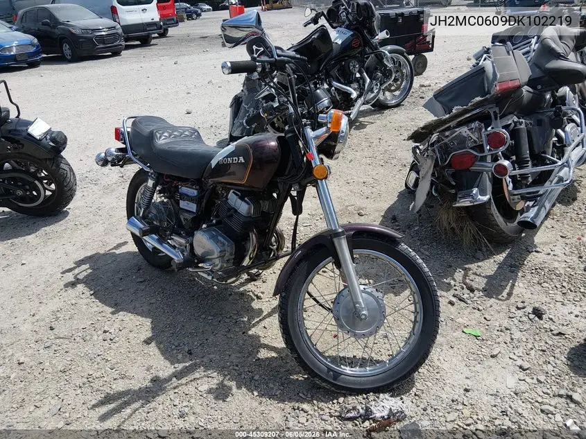 1983 Honda Cm250 C VIN: JH2MC0609DK102219 Lot: 45309207