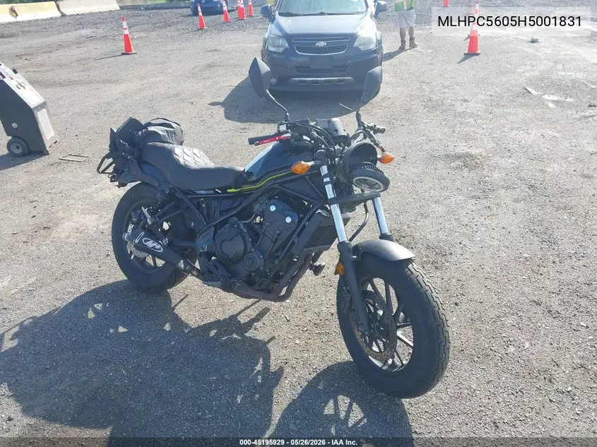 2017 Honda Cmx500 VIN: MLHPC5605H5001831 Lot: 45195929