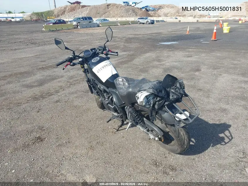 2017 Honda Cmx500 VIN: MLHPC5605H5001831 Lot: 45195929