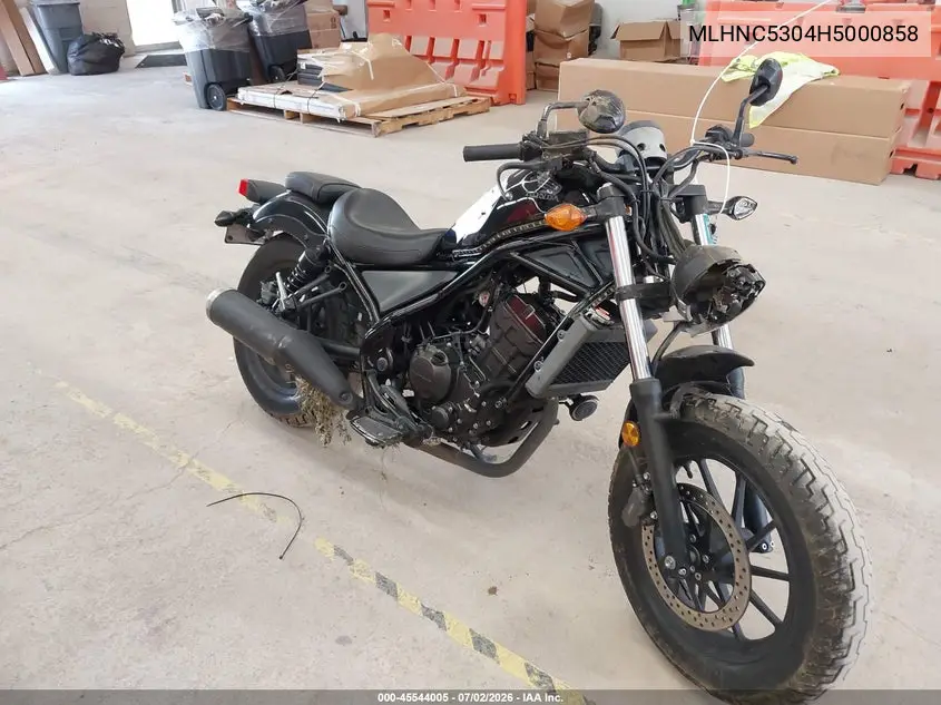 2017 Honda Cmx300 VIN: MLHNC5304H5000858 Lot: 45544005