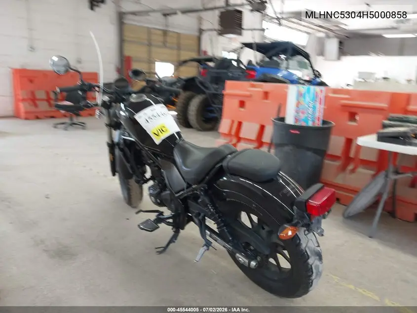 2017 Honda Cmx300 VIN: MLHNC5304H5000858 Lot: 45544005