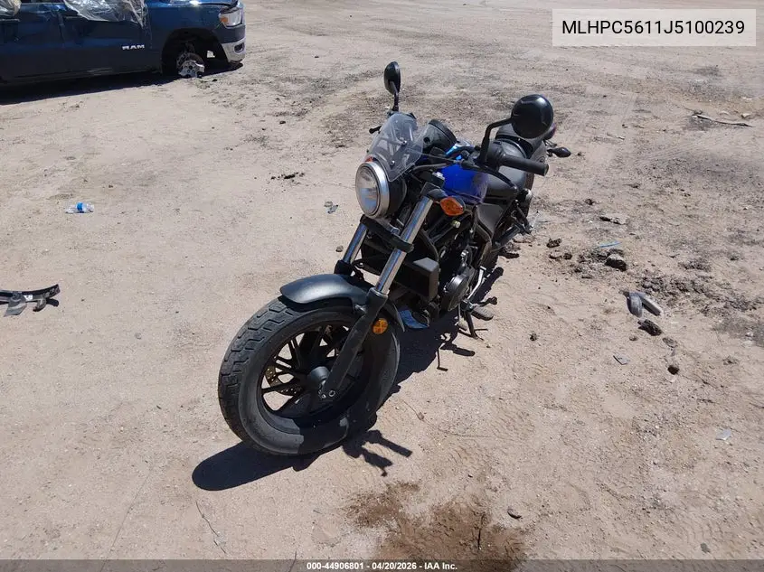 2018 Honda Cmx500 VIN: MLHPC5611J5100239 Lot: 44906801