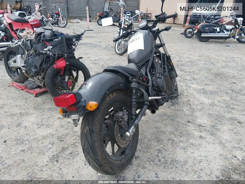 2019 Honda Cmx500 VIN: MLHPC5605K5201244 Lot: 44978842