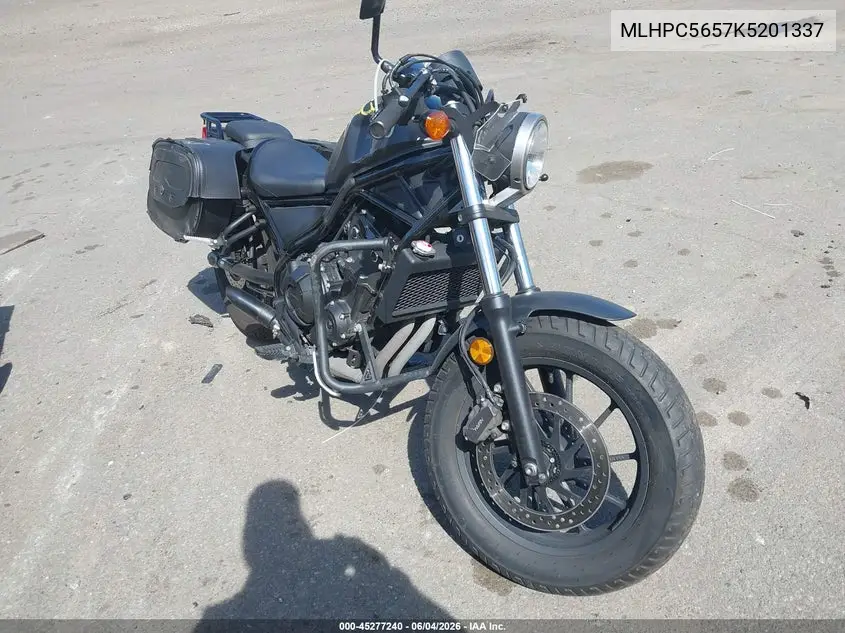 2019 Honda Cmx500 A VIN: MLHPC5657K5201337 Lot: 45277240