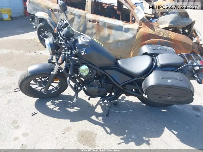 2019 Honda Cmx500 A VIN: MLHPC5657K5201337 Lot: 45277240