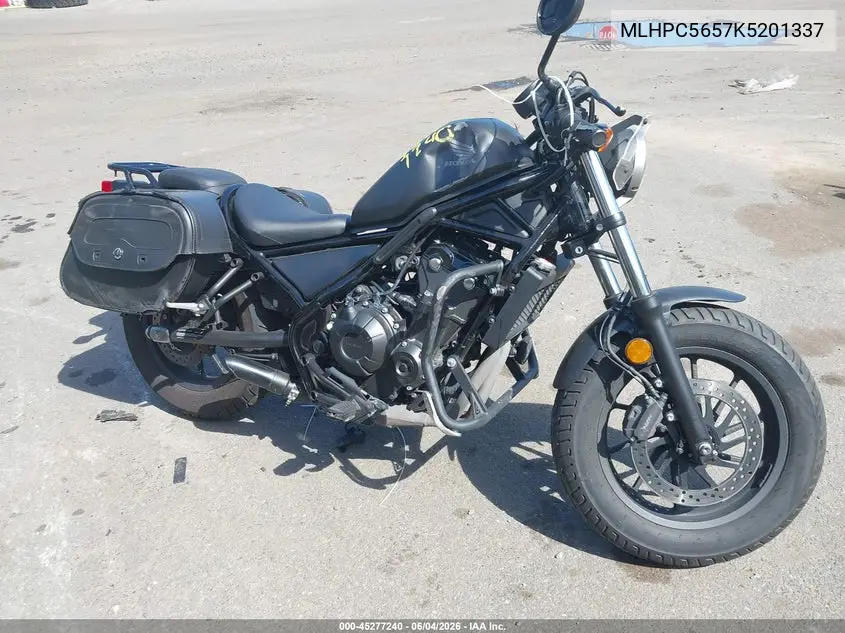2019 Honda Cmx500 A VIN: MLHPC5657K5201337 Lot: 45277240