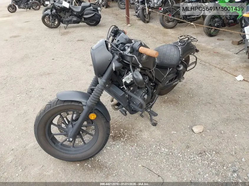 2021 Honda Cmx500 A2 VIN: MLHPC5649M5001439 Lot: 44212370