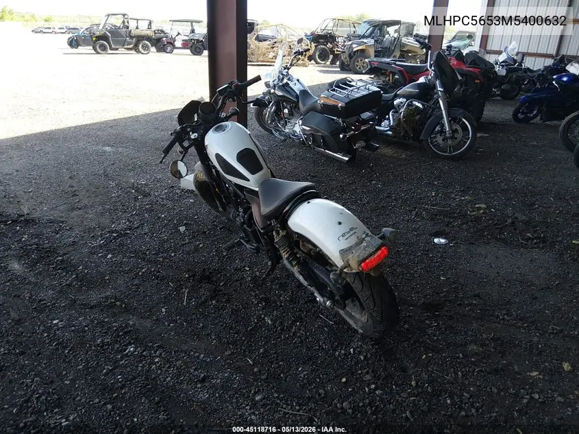 2021 Honda Cmx500 A VIN: MLHPC5653M5400632 Lot: 45118716