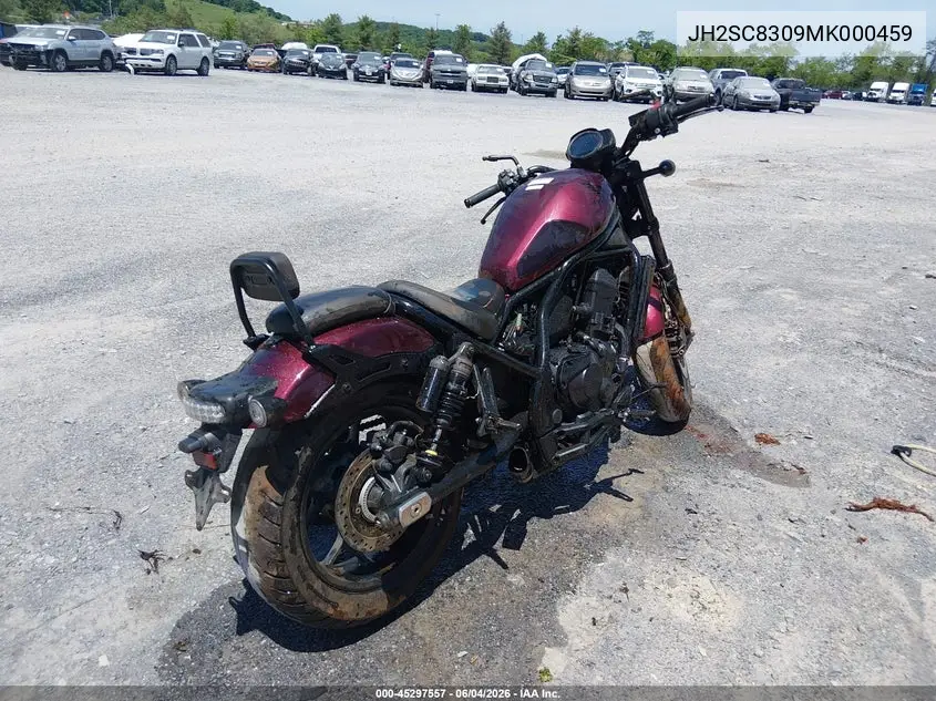 2021 Honda Cmx1100 A VIN: JH2SC8309MK000459 Lot: 45297557