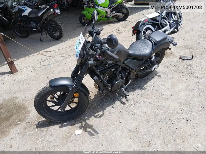 2021 Honda Cmx500 A2 VIN: MLHPC564XM5001708 Lot: 45317298