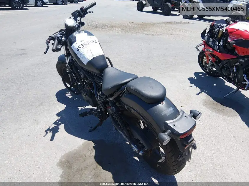 2021 Honda Cmx500 A VIN: MLHPC565XM5400465 Lot: 45355902