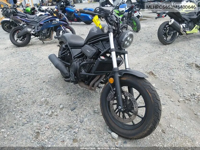 2021 Honda Cmx500 A VIN: MLHPC5653M5400646 Lot: 45373630