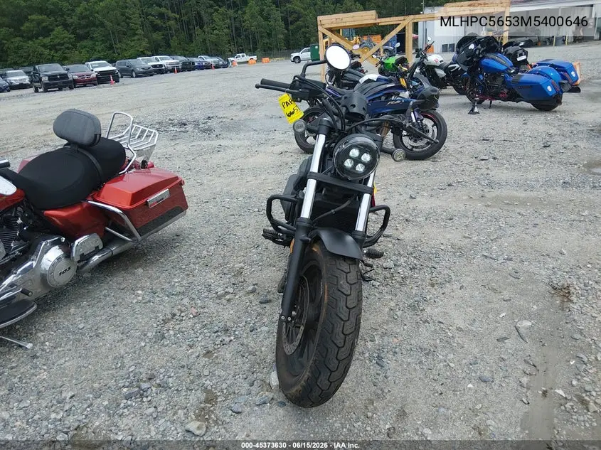 2021 Honda Cmx500 A VIN: MLHPC5653M5400646 Lot: 45373630