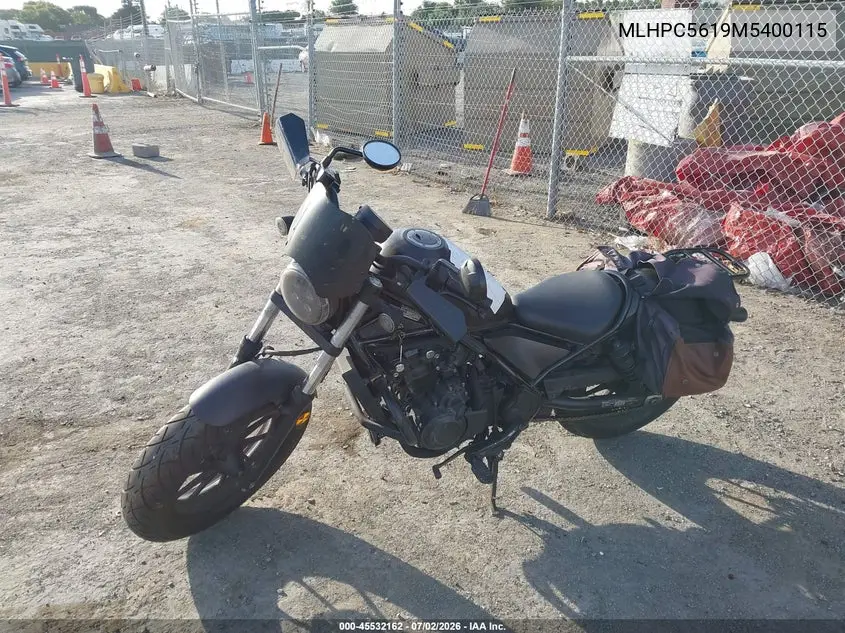 2021 Honda Cmx500 VIN: MLHPC5619M5400115 Lot: 45532162