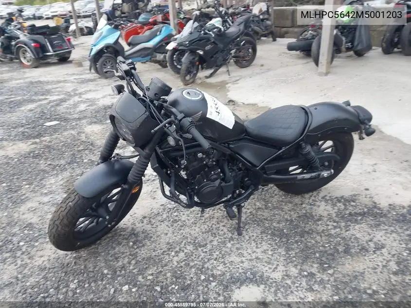 2021 Honda Cmx500 A2 VIN: MLHPC5642M5001203 Lot: 45559795