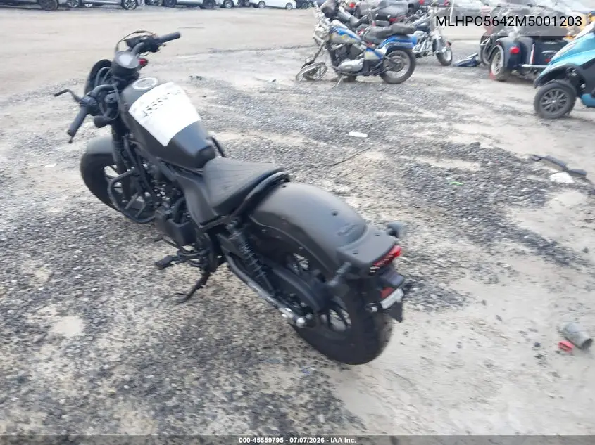 2021 Honda Cmx500 A2 VIN: MLHPC5642M5001203 Lot: 45559795