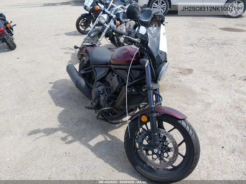 2022 Honda Cmx1100 D VIN: JH2SC8312NK100719 Lot: 45225252